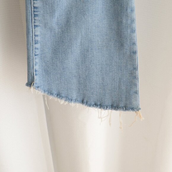 Frame Le Crop Mini Boot Flare Raw Hem Light Wash Jeans Sz 26 - Picture 8 of 11